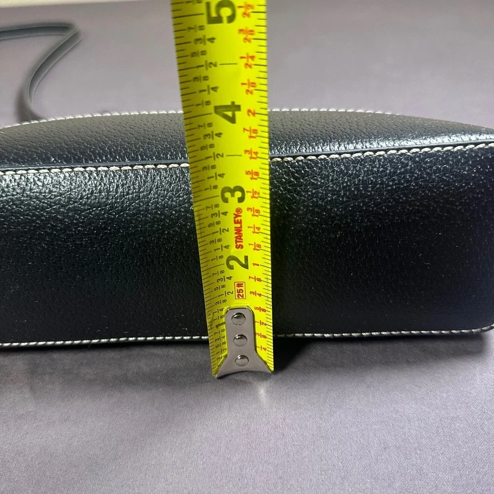 Kate Spade New York Berkeley Lane Hanna Cream Black Leather Crossbody Purse Bag‎
